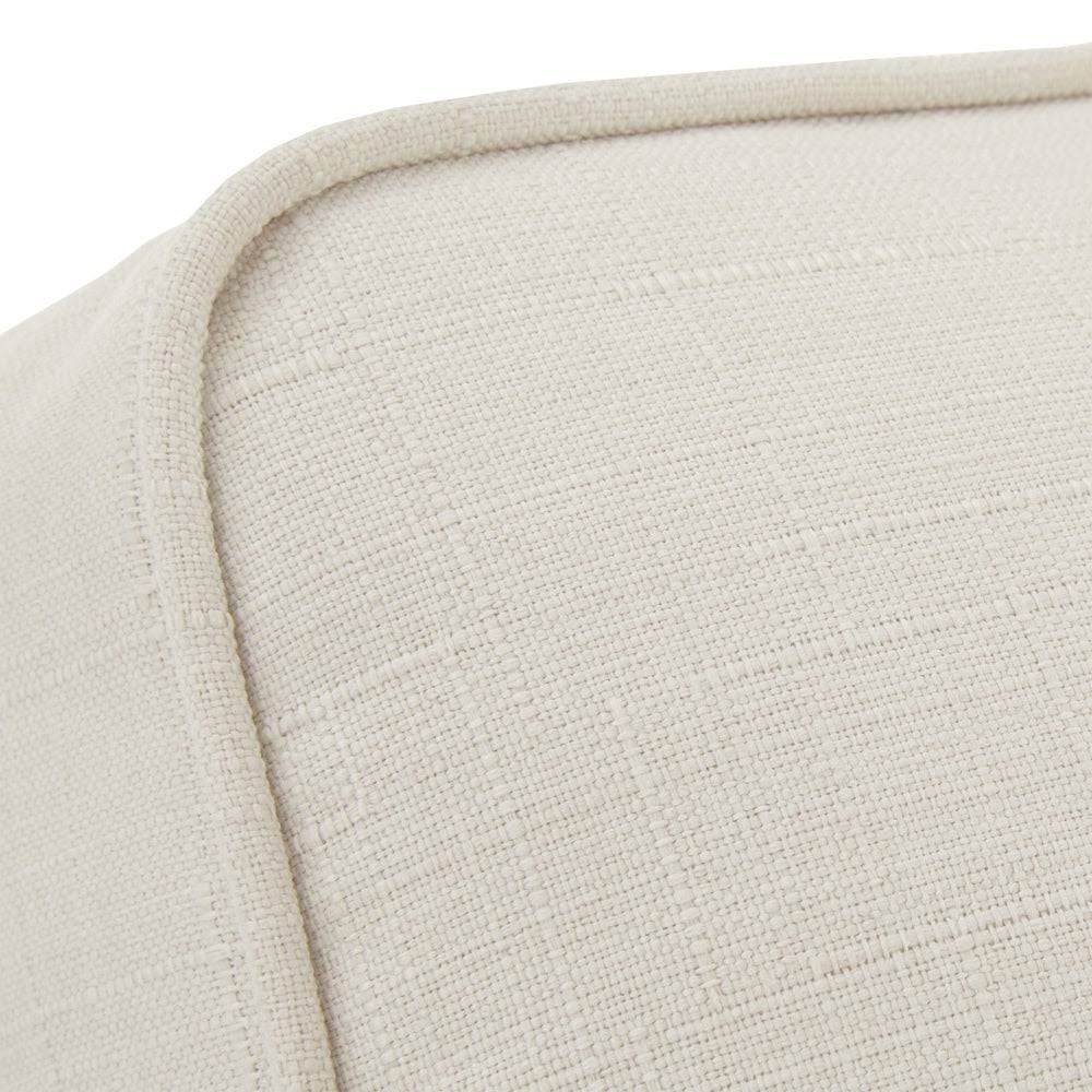 Ivory Fabric Sofa with Nailhead Trim Q450221