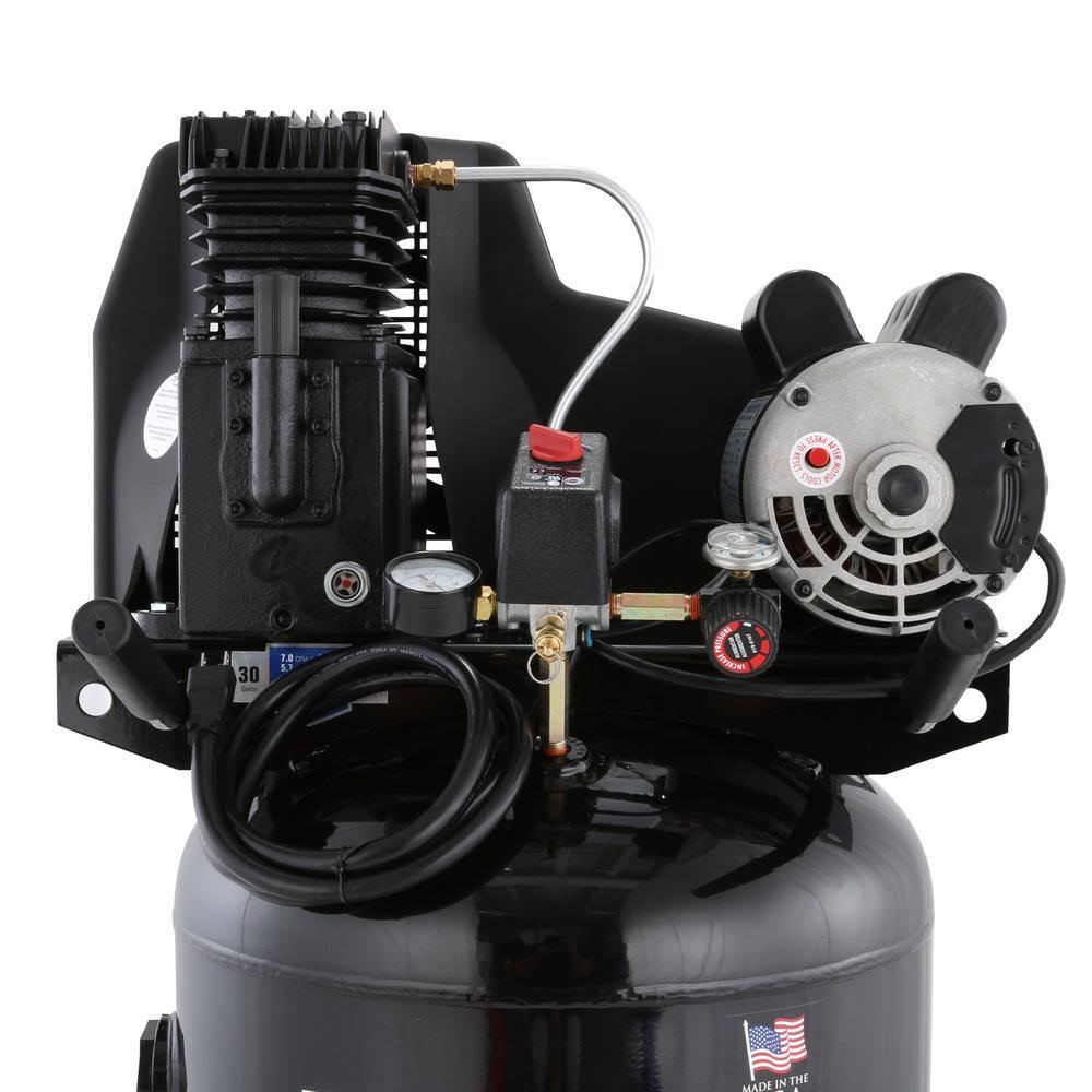 30 gal 1.9 HP Oil Lubricated Wheeled Electric Air Compressor T7770
