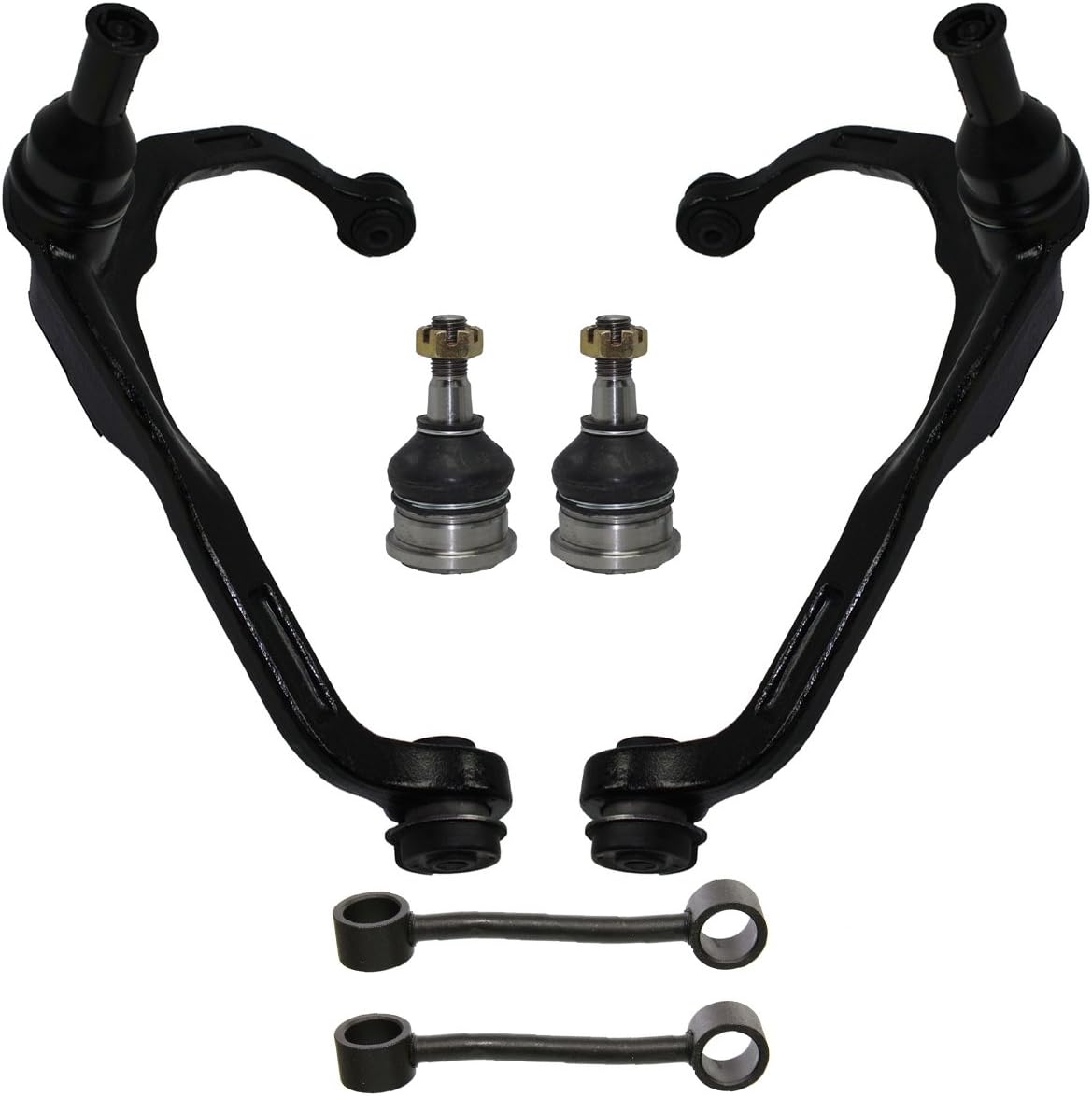 6pc Front Upper Control Arms Lower Ball Joint Assemblies Front Sway Bar Links B37062