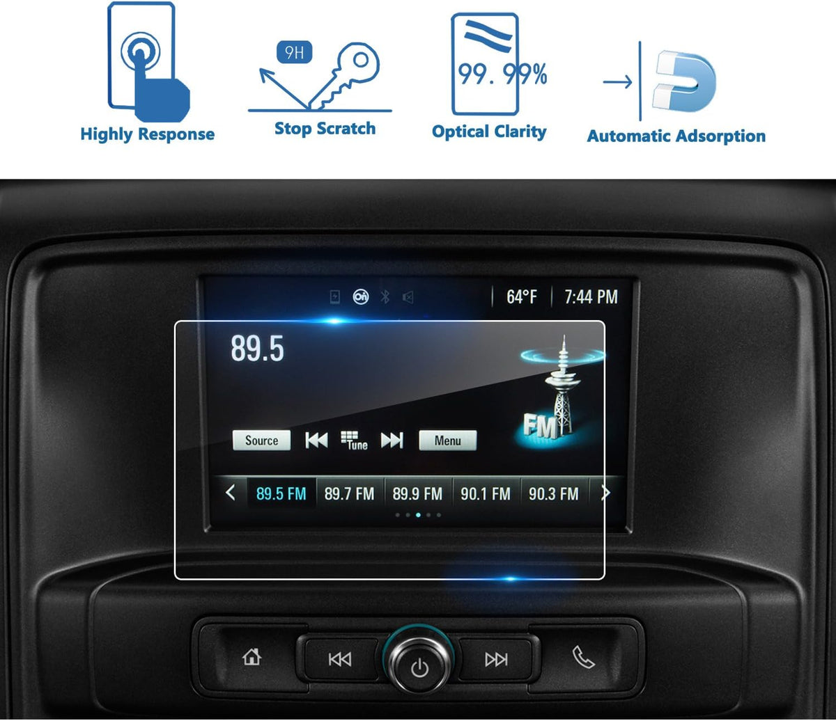 8 Inch Tempered Glass Screen Protector for Silverado MyLink Navigation K878813