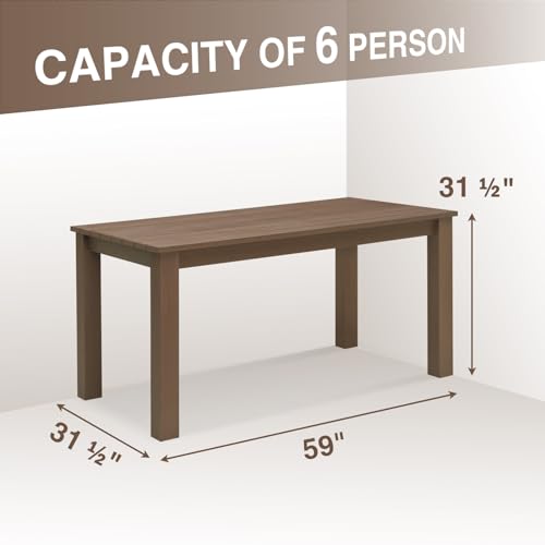 59" Rectangle Poly Lumber Dining Table for 6 Z353