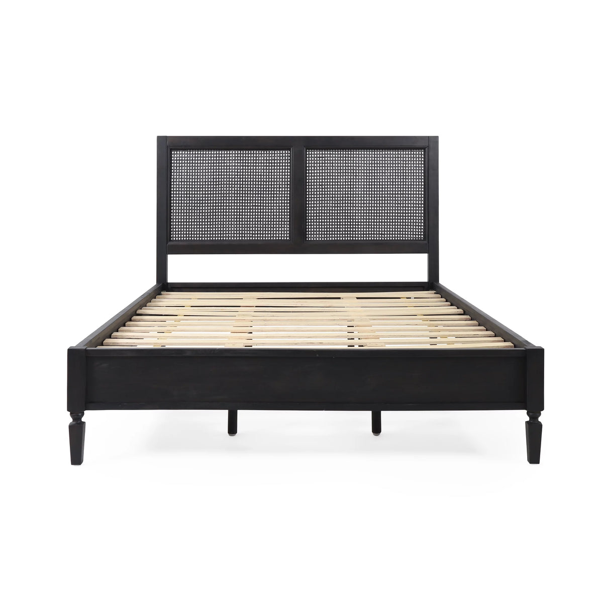 Acacia Wood and Rattan Queen Bed J194762