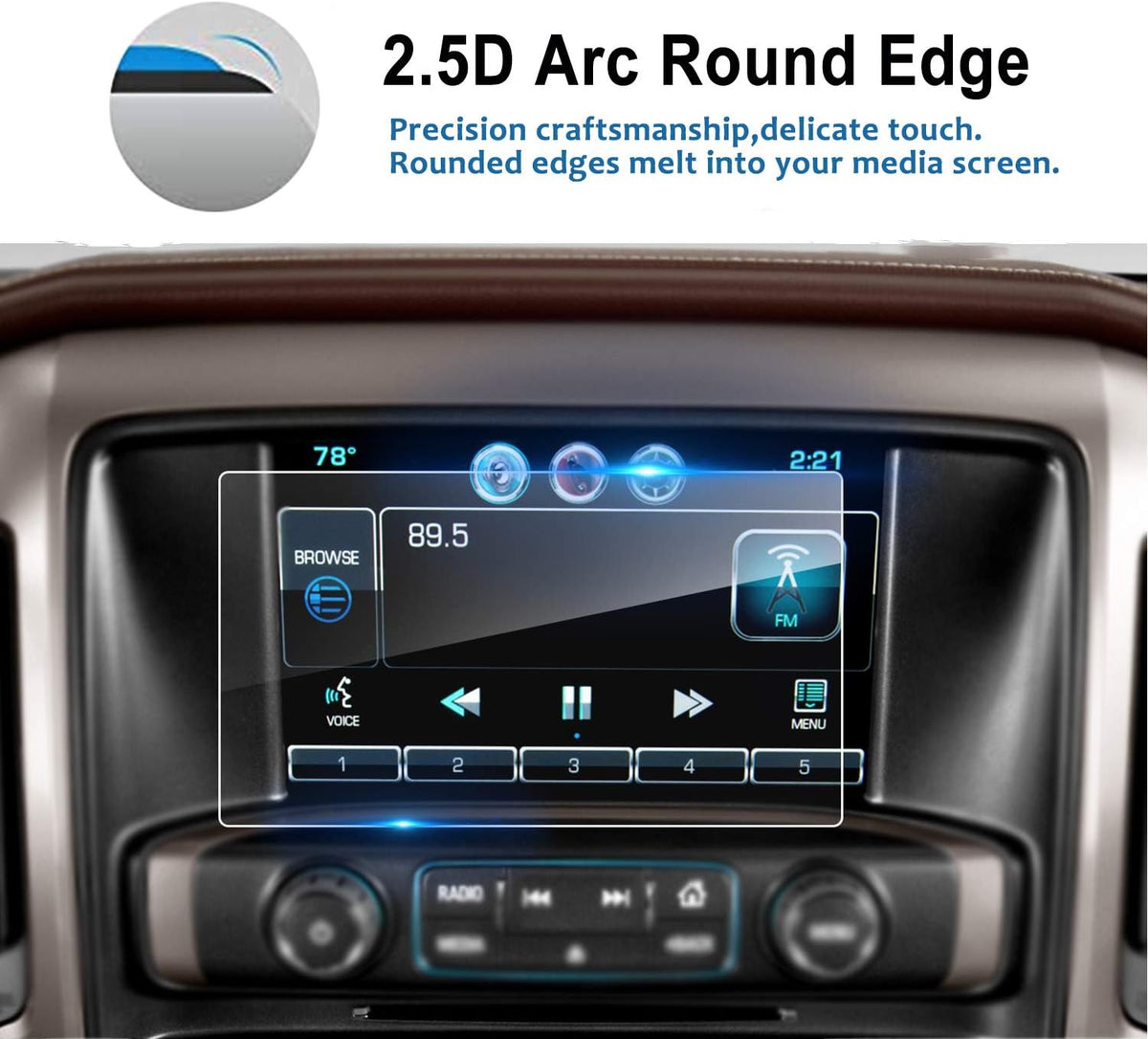 8 Inch Tempered Glass Screen Protector for Silverado MyLink Navigation K878813