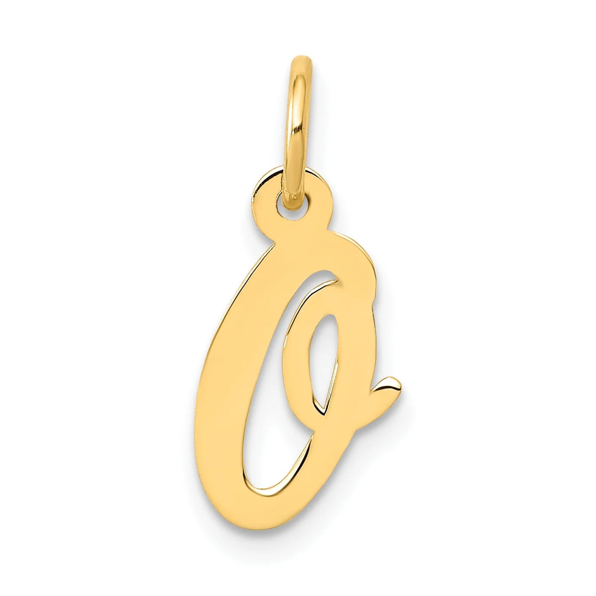 14K Yellow Gold Initial Pendant Charm V486