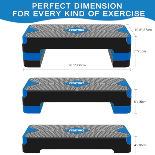Adjustable Aerobic Step Platform with 4" 6" 8" Risers H5336