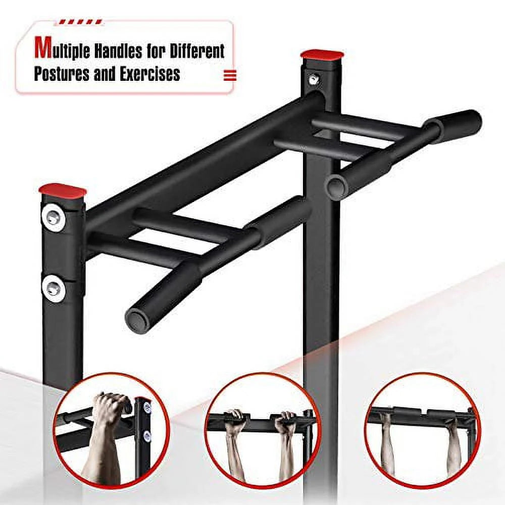 Adjustable Power Tower Dip Station Pull up Bar W566644