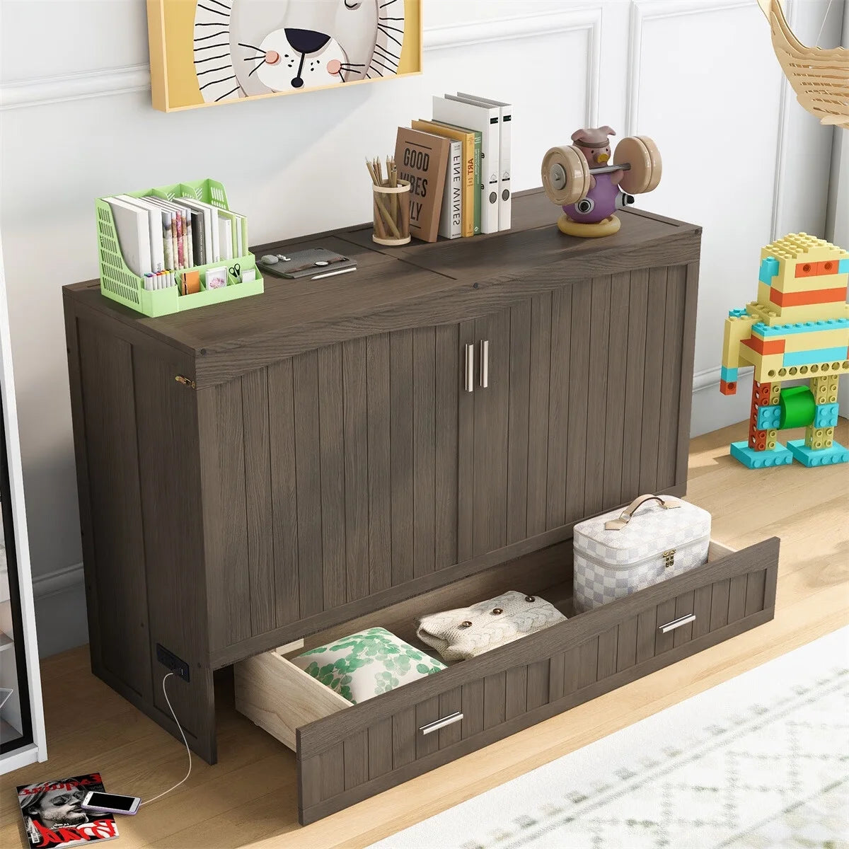 Queen Size Murphy Bed F5266