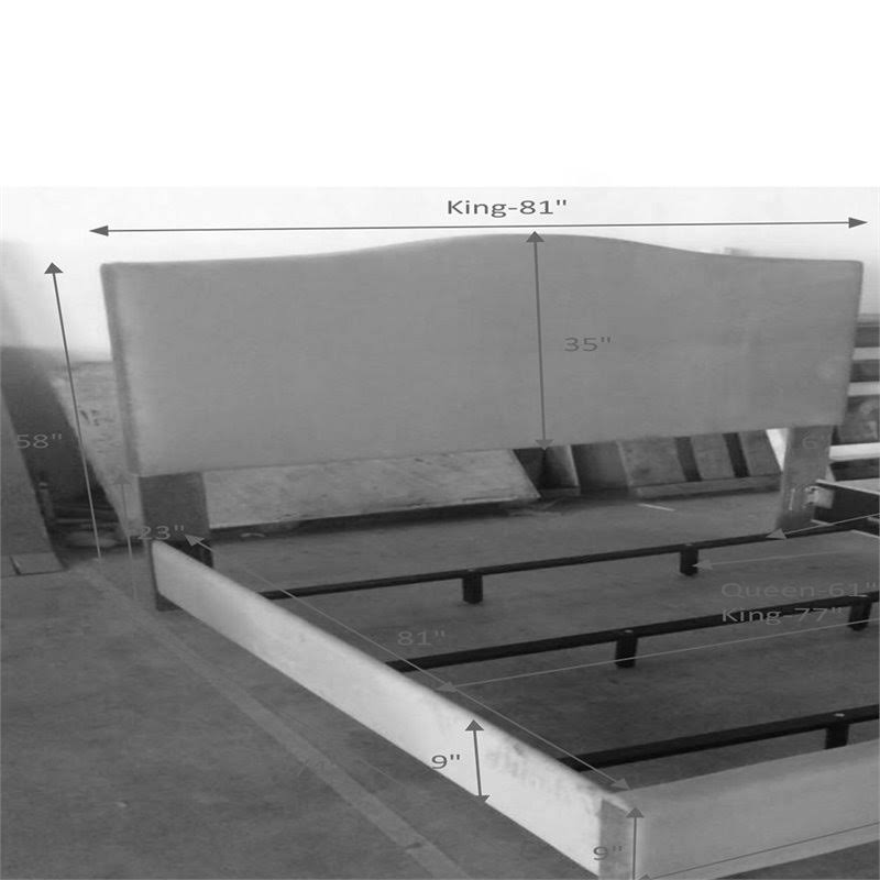 Upholstered King / Cal King Headboard Brown Leatherette M4249