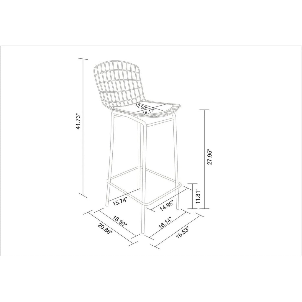 Silver and Black Barstool G253862