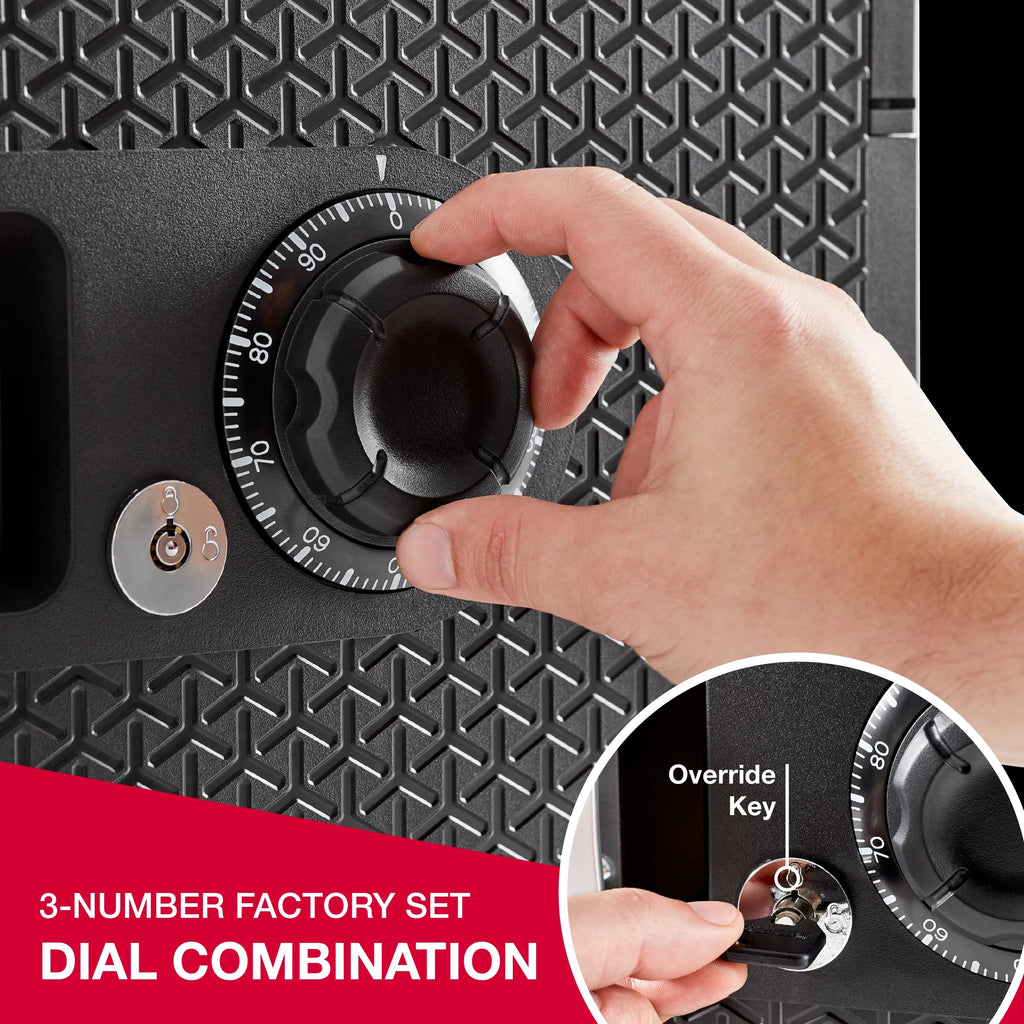 Fire-Resistant Water-Resistant Home Safe with Combination Lock and Override Key H75185