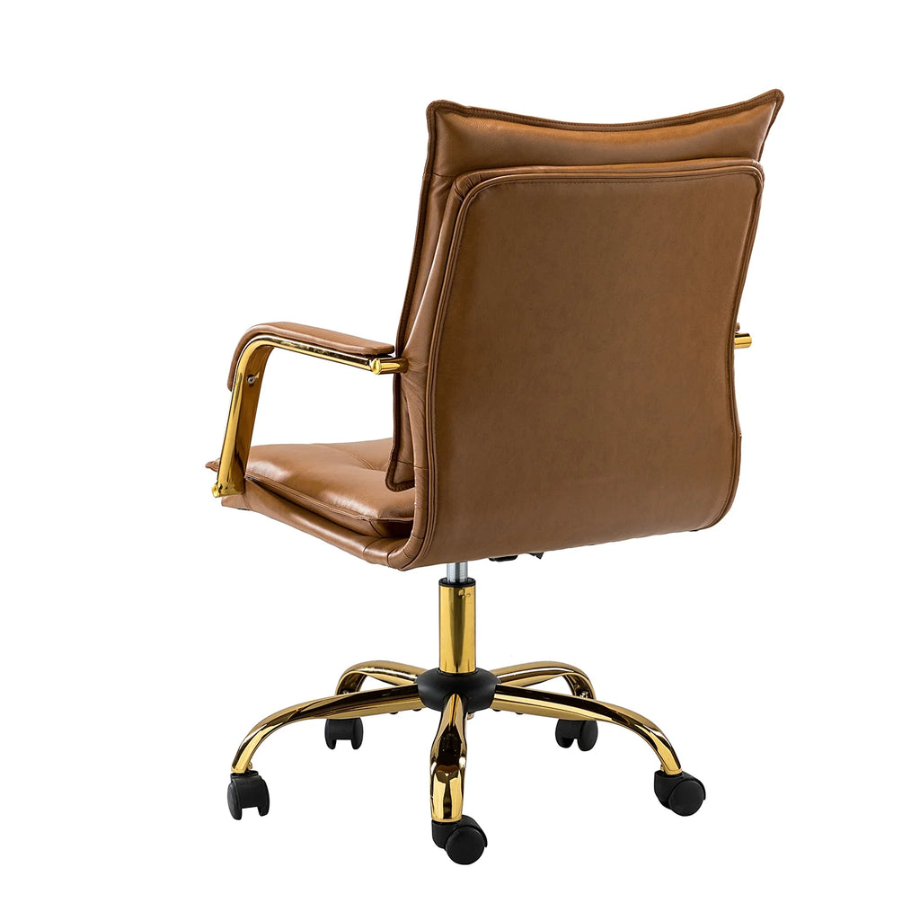 Vegan Leather Tufted Mid Back Task Chair P690668