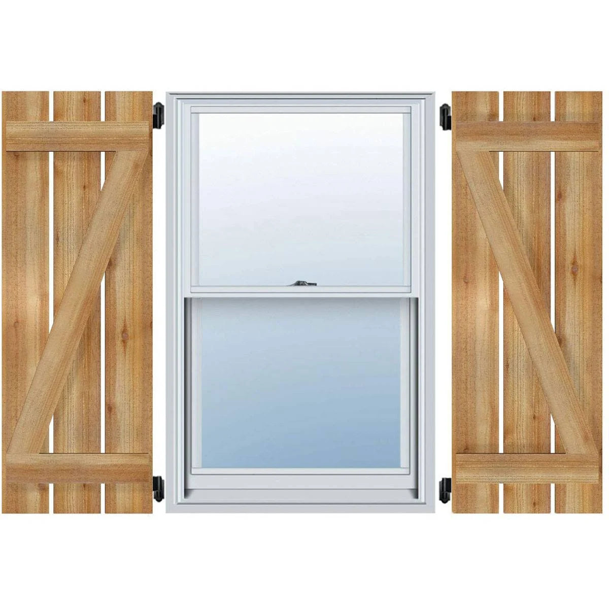 Board-n-Batten Shutters with Z-Bar, Rough Sawn Western Red Cedar I326