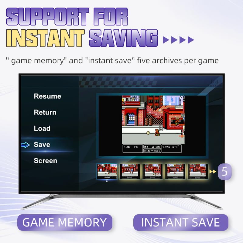 16Bit Video Game Console with 5000 Classic Games and 2.4G Wireless Controllers V42772