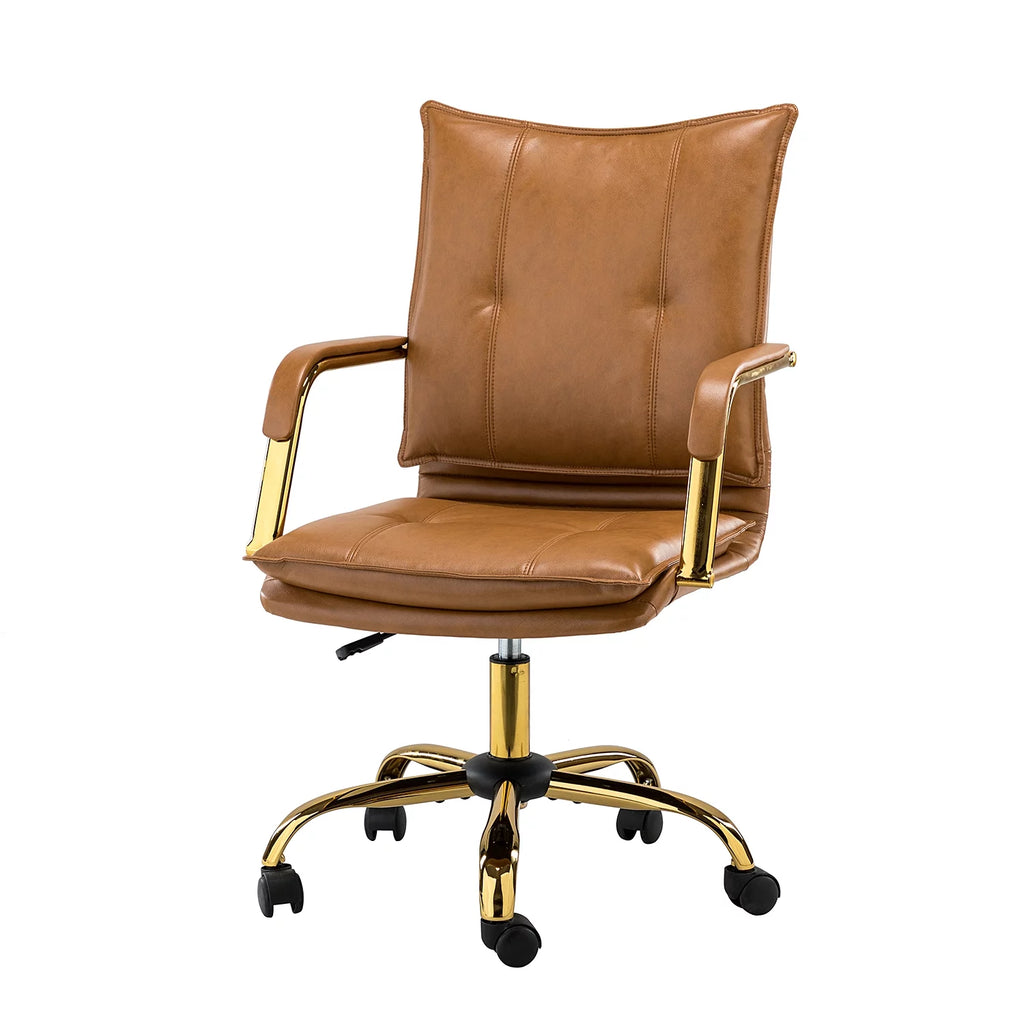 Vegan Leather Tufted Mid Back Task Chair P690668