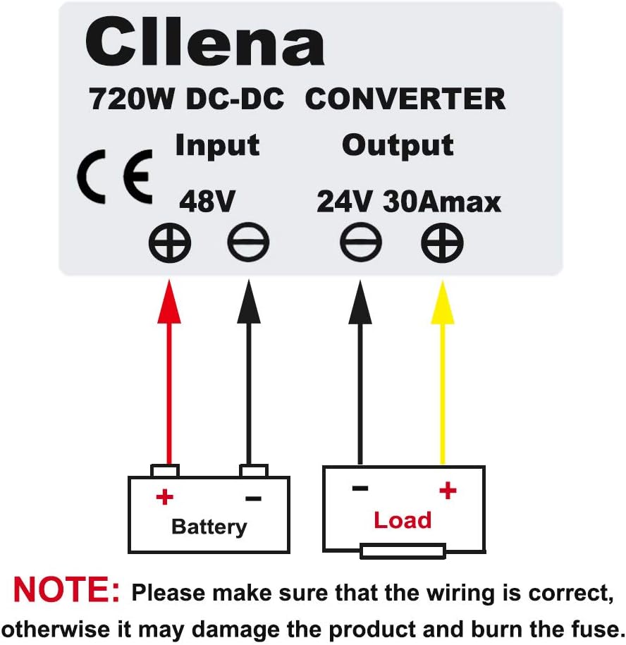 Waterproof DC 48V Step Down to 24V 30A 720W Voltage Reducer Converter, Pack of 2 M884