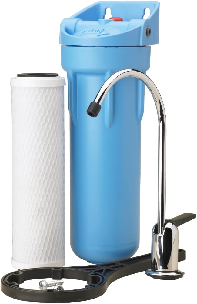 10 Single-Stage Under Sink Water Filtration System with Carbon Cartridge O135730