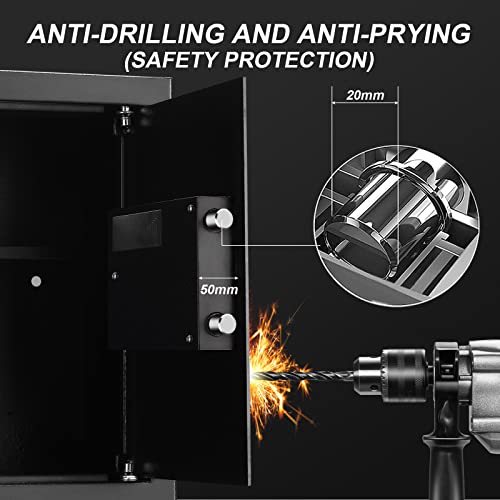 Black 2.0 Cuft Electronic Digital Security Safe Box with Internal Light Y919509