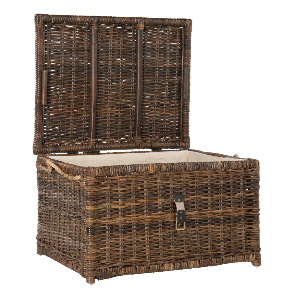 Brown Wicker Storage Trunk N53471