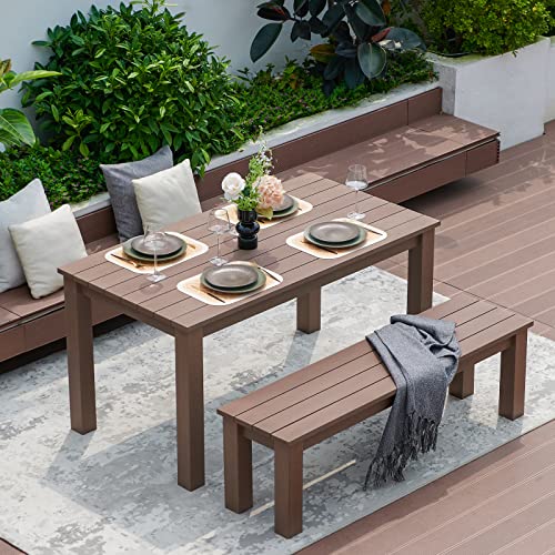 59" Rectangle Poly Lumber Dining Table for 6 Z353