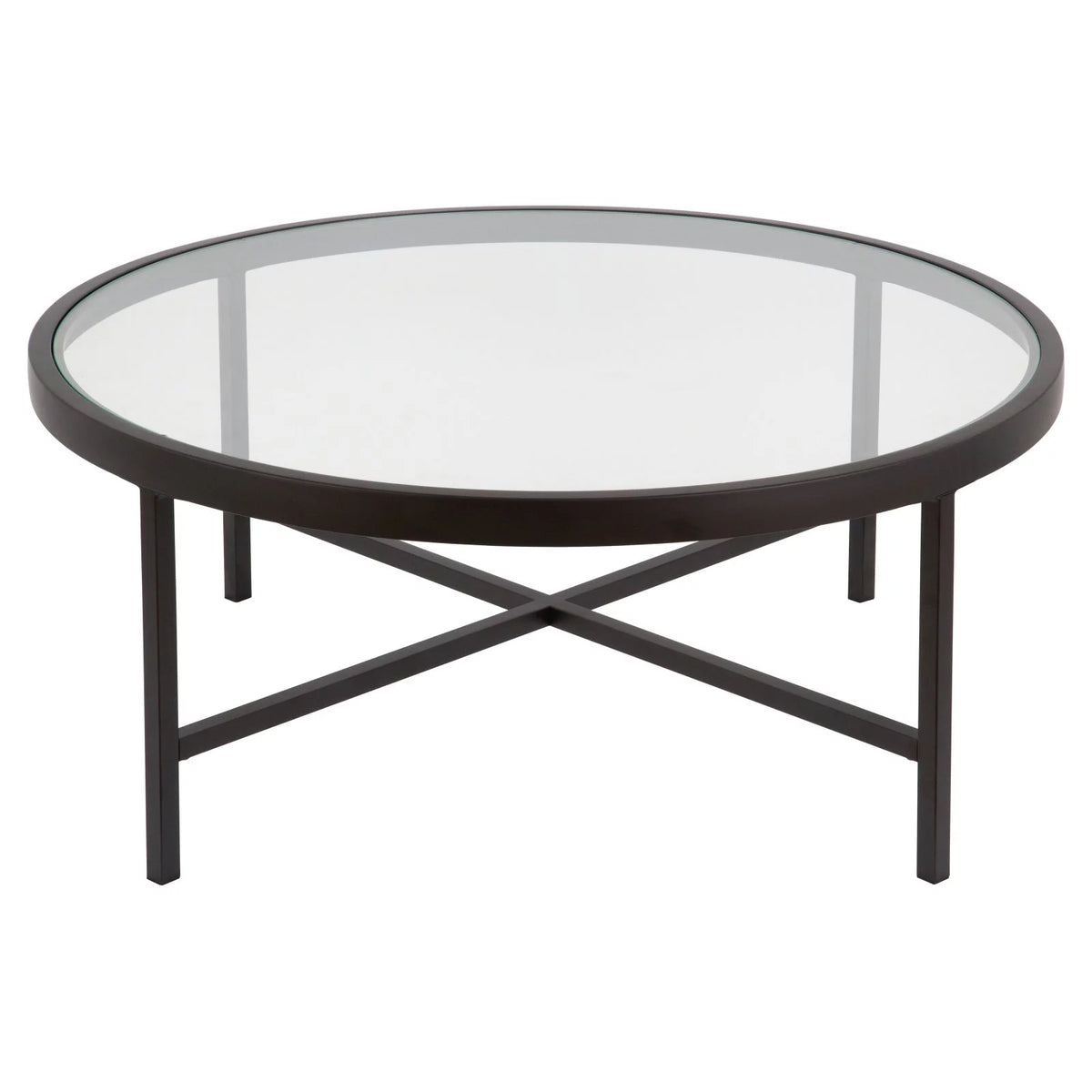 Round Metal Base Coffee Table in Brass and Gold O748