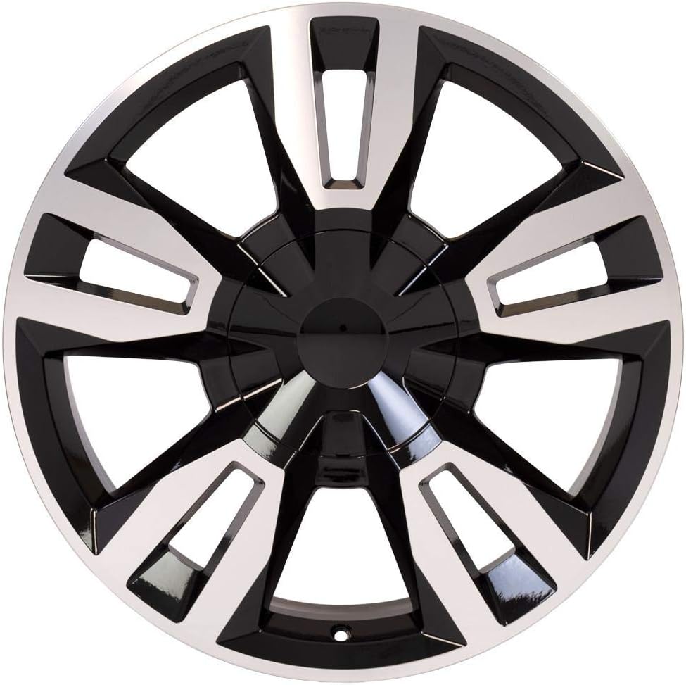 22x9 Black Machined Wheels E875584