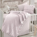 6 Piece Pink Crib Bedding Set E8110