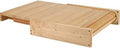 31.75" Pull Out Tambour Table Counter Extension Top Maple Wood Q5867