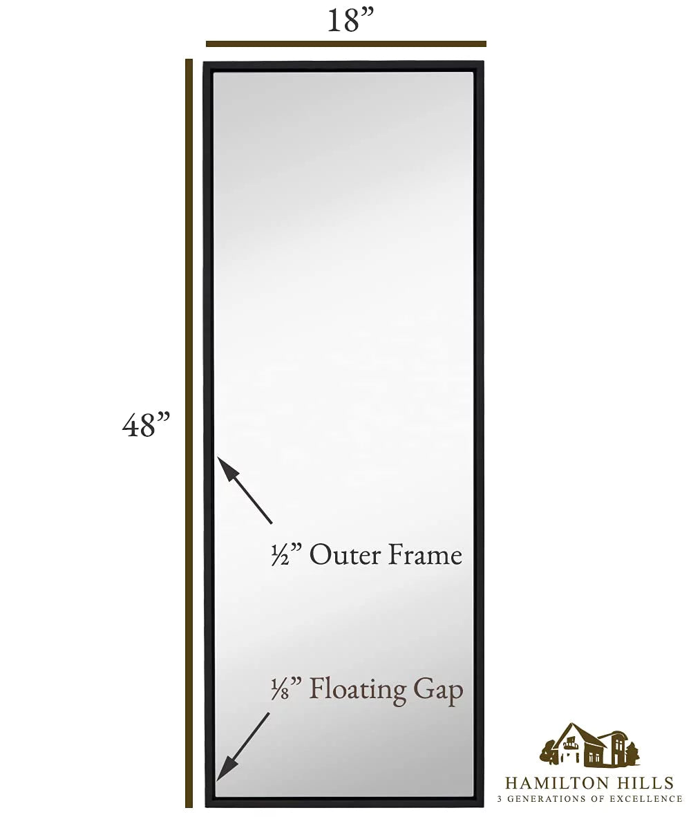 Black 18" x 48" Wall Mirror M69474
