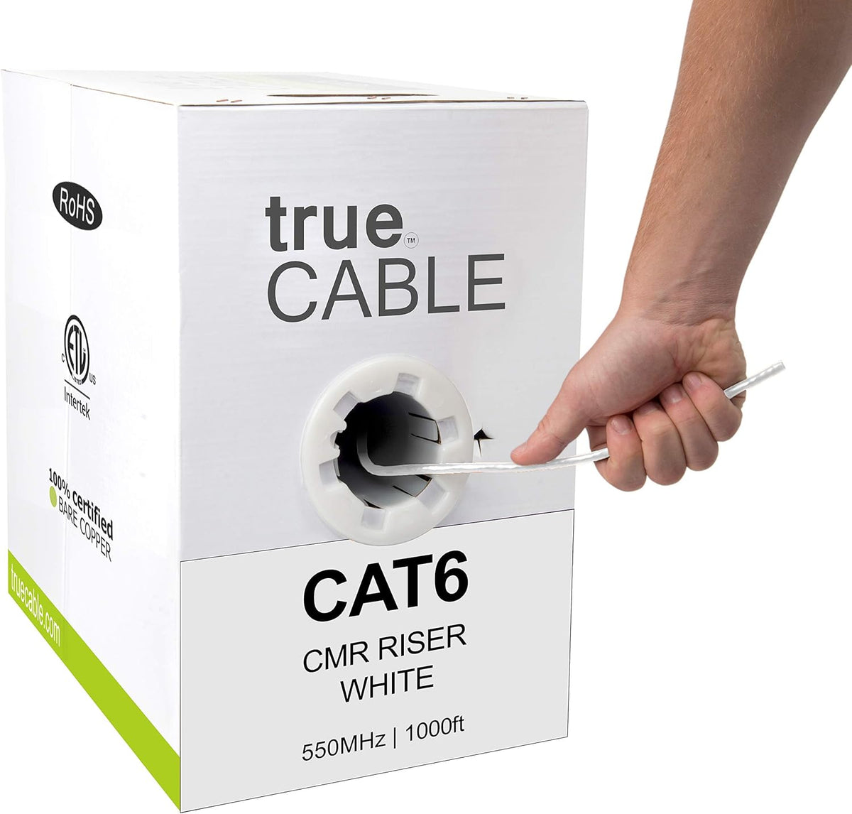 1000ft Yellow 23AWG 4 Pair Solid Bare Copper Bulk Ethernet Cable Y356