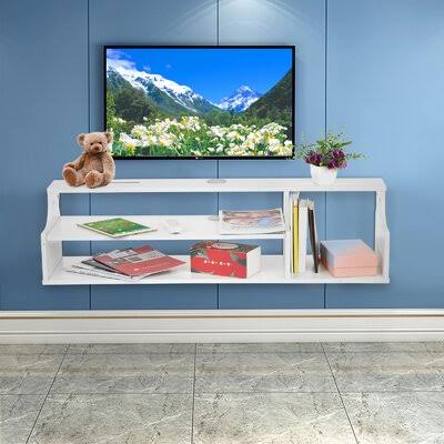 White Wall Mounted TV Cabinet F194893