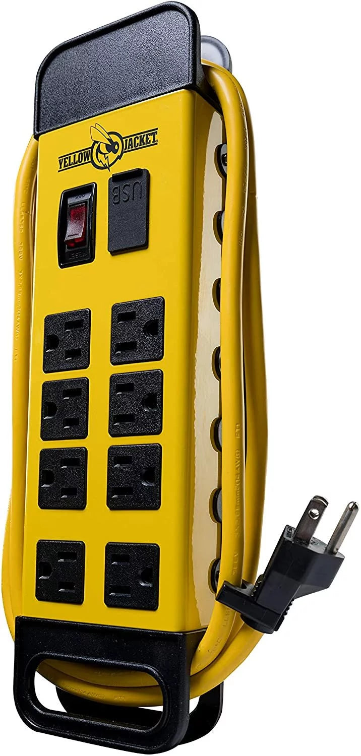 8-Outlet Metal Power Block with 2 USB Ports R959175