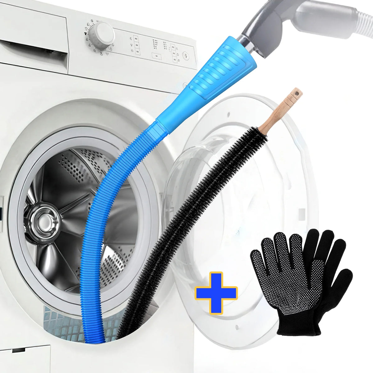 4PCS Dryer Vent Cleaning Kit Brush Vacuum Attachment S3842