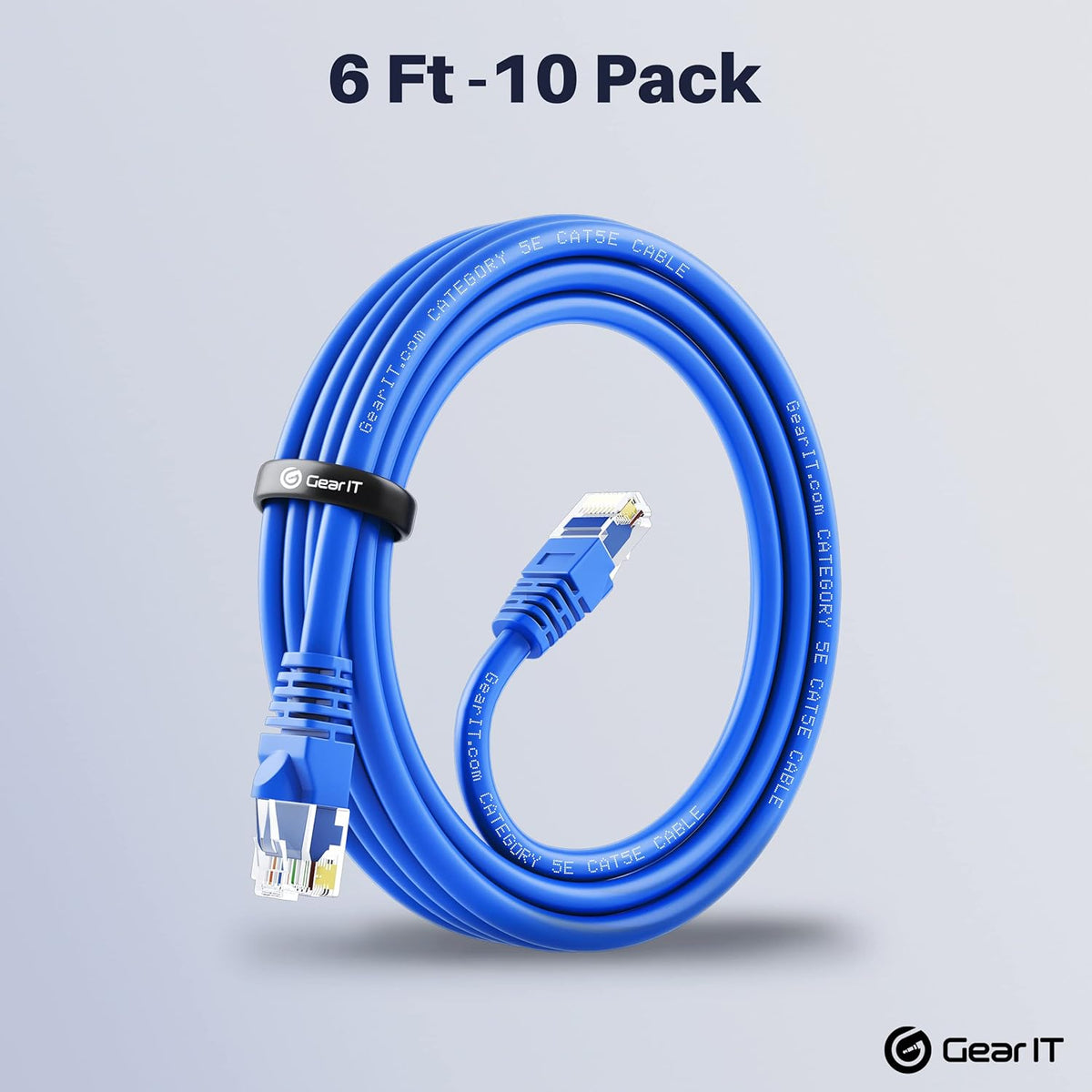 100-Pack Blue Cat5e Ethernet Patch Cable 1 Foot Y700282