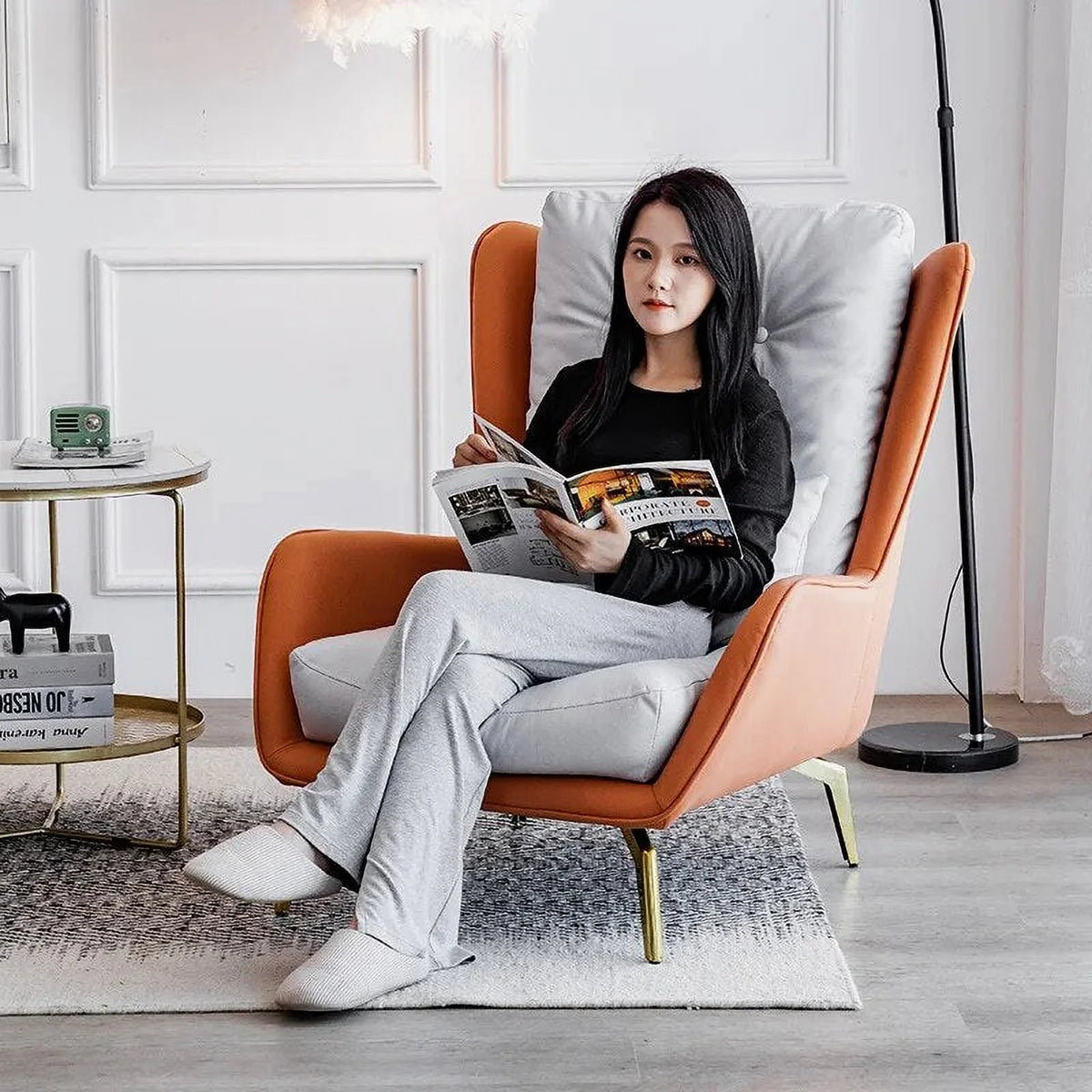 Leather Lounge Chair X42329