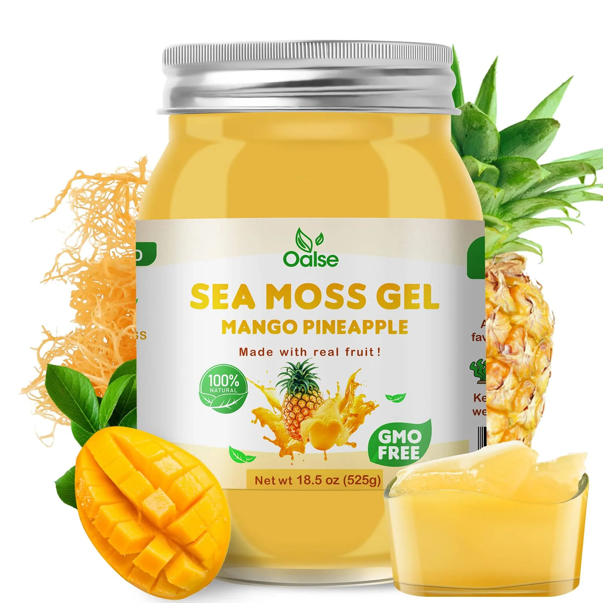 18.5 oz Mango Pineapple Sea Moss Gel W138