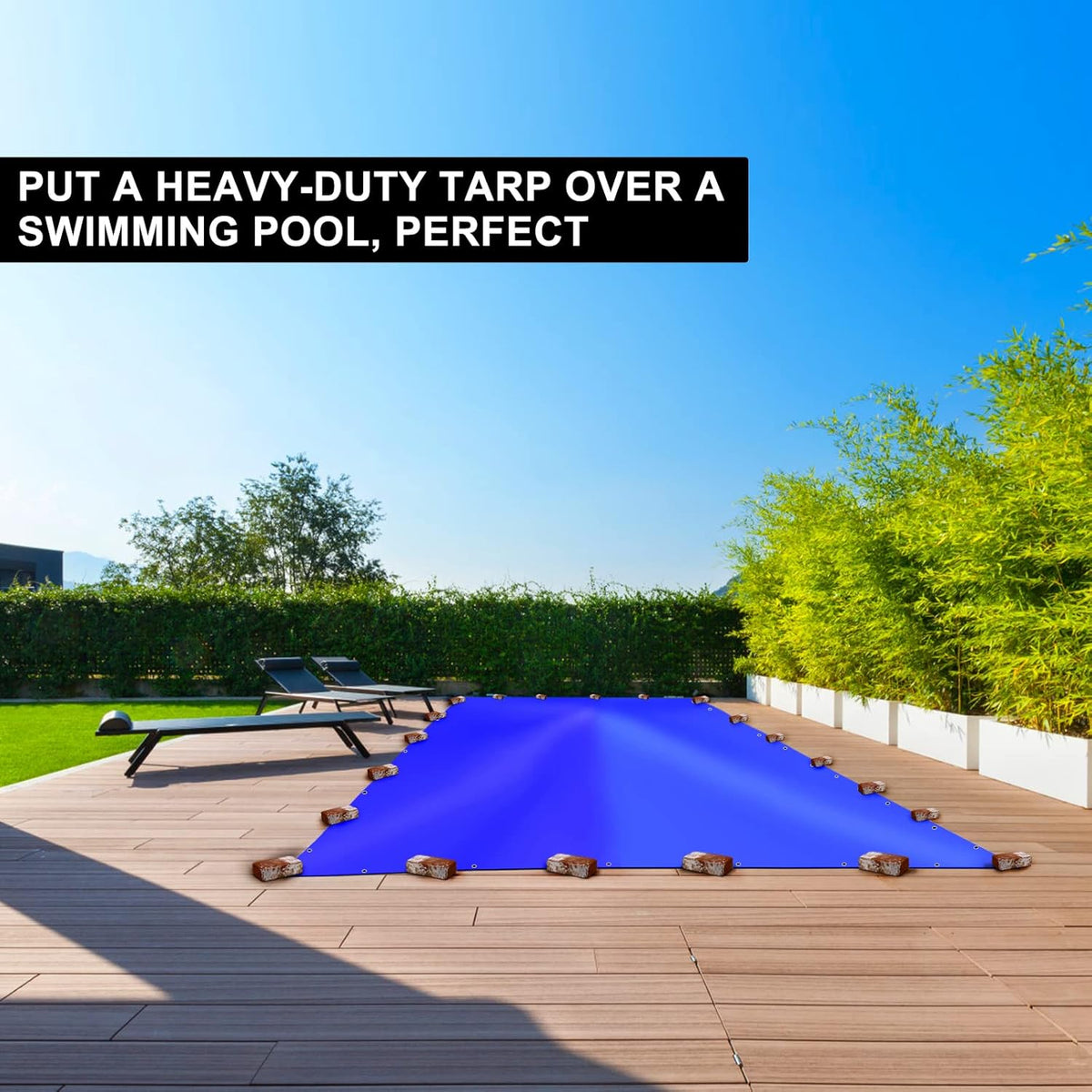 Blue 20x30 Heavy Duty Waterproof Poly Tarp with Metal Grommets Q5334