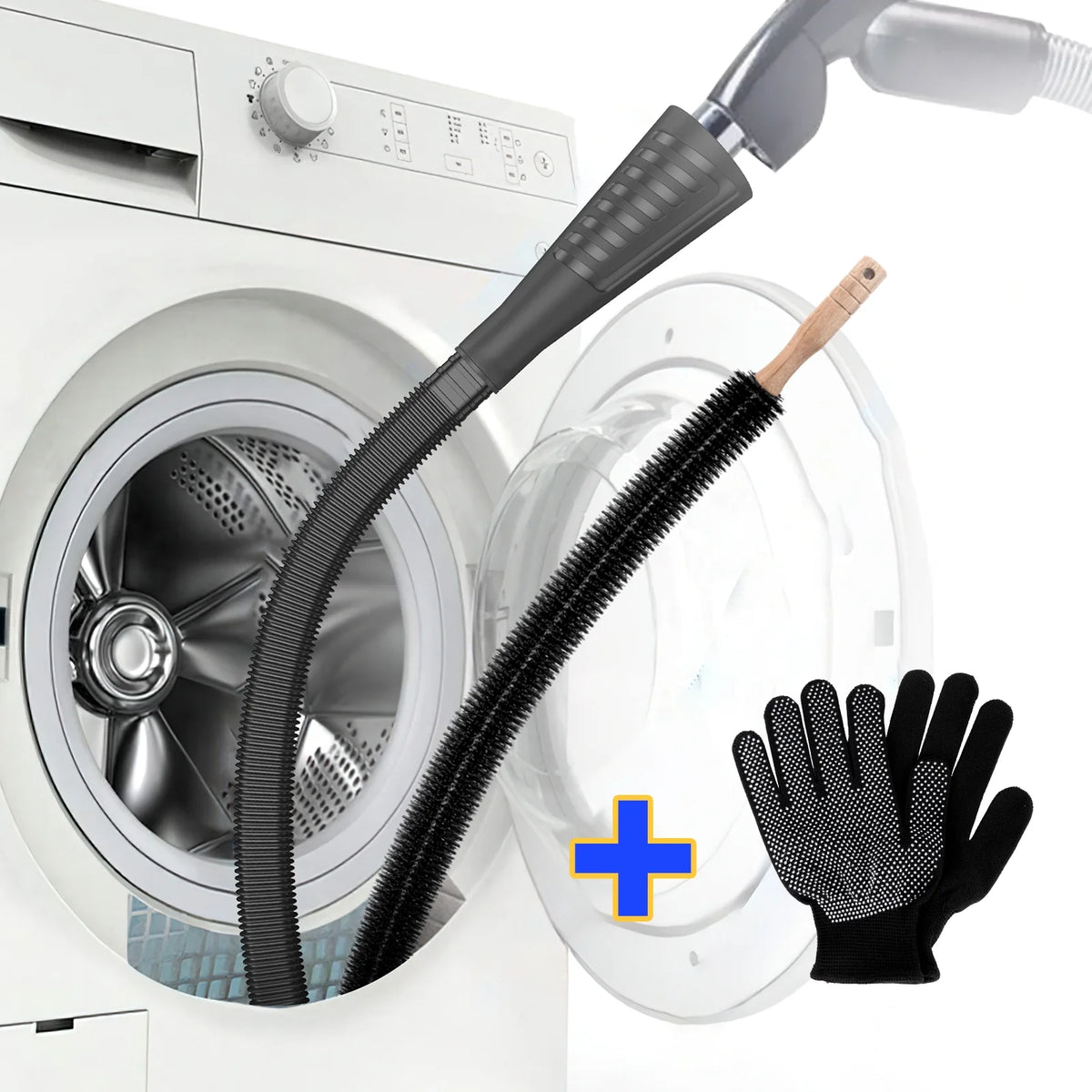 4PCS Dryer Vent Cleaning Kit Brush Vacuum Attachment S3842