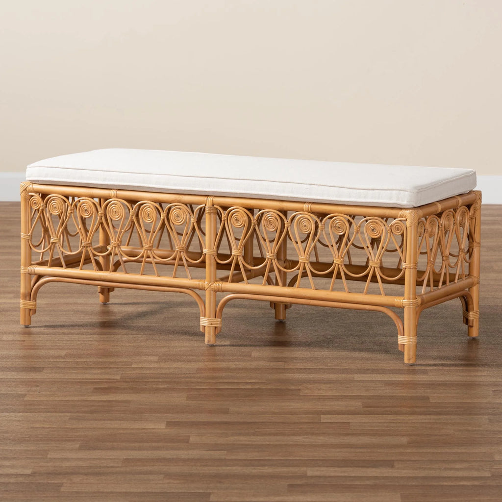 Natural Brown Rattan Bench R551395