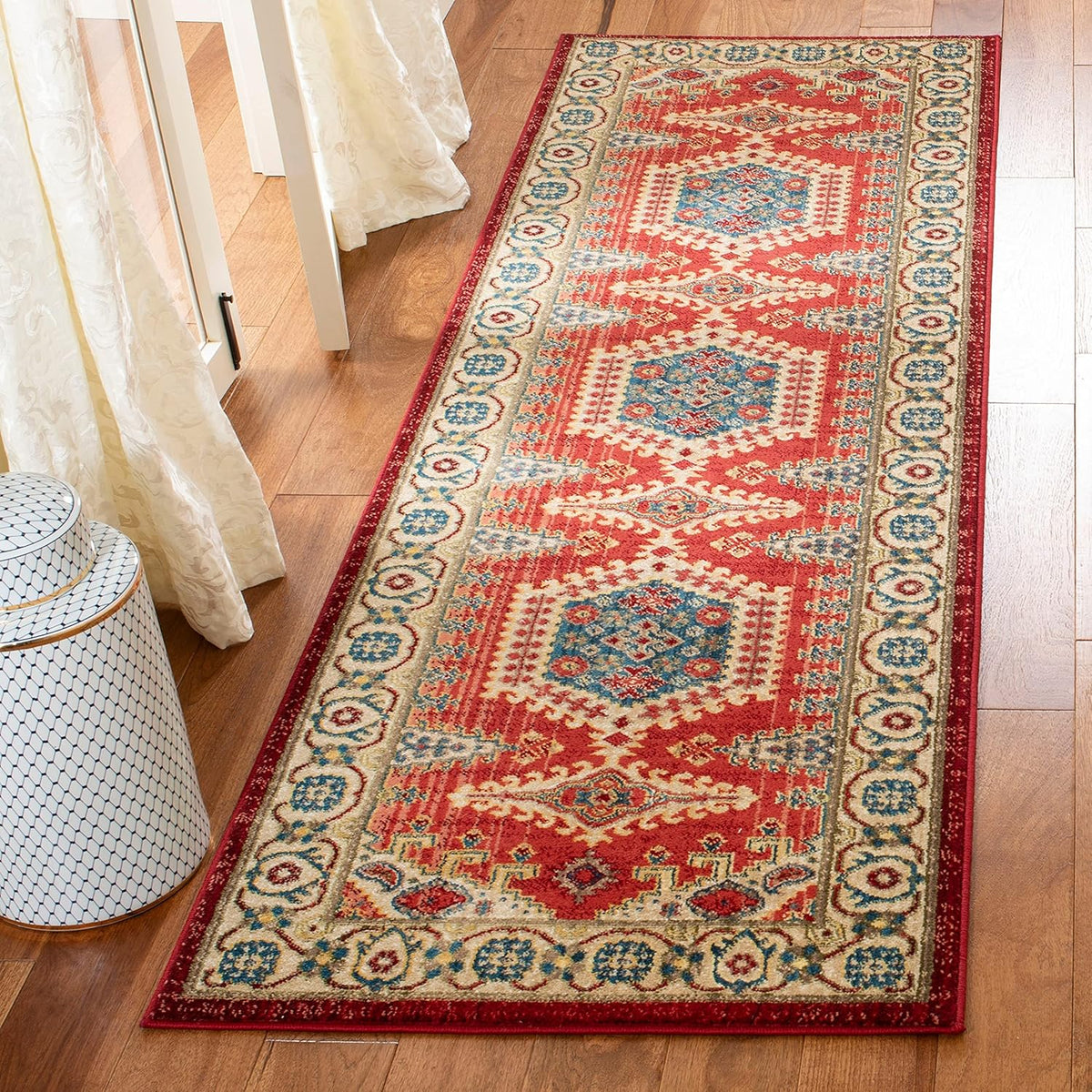 8' x 10' Red Ivory Traditional Oriental Area Rug U354