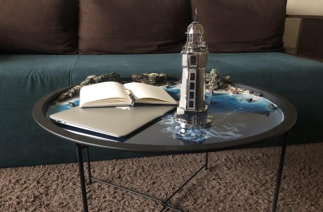 3D Architecture Metal Model Electrical Lighthouse DIY Construction Kit, Stainless Steel, Pack of 2 S1720