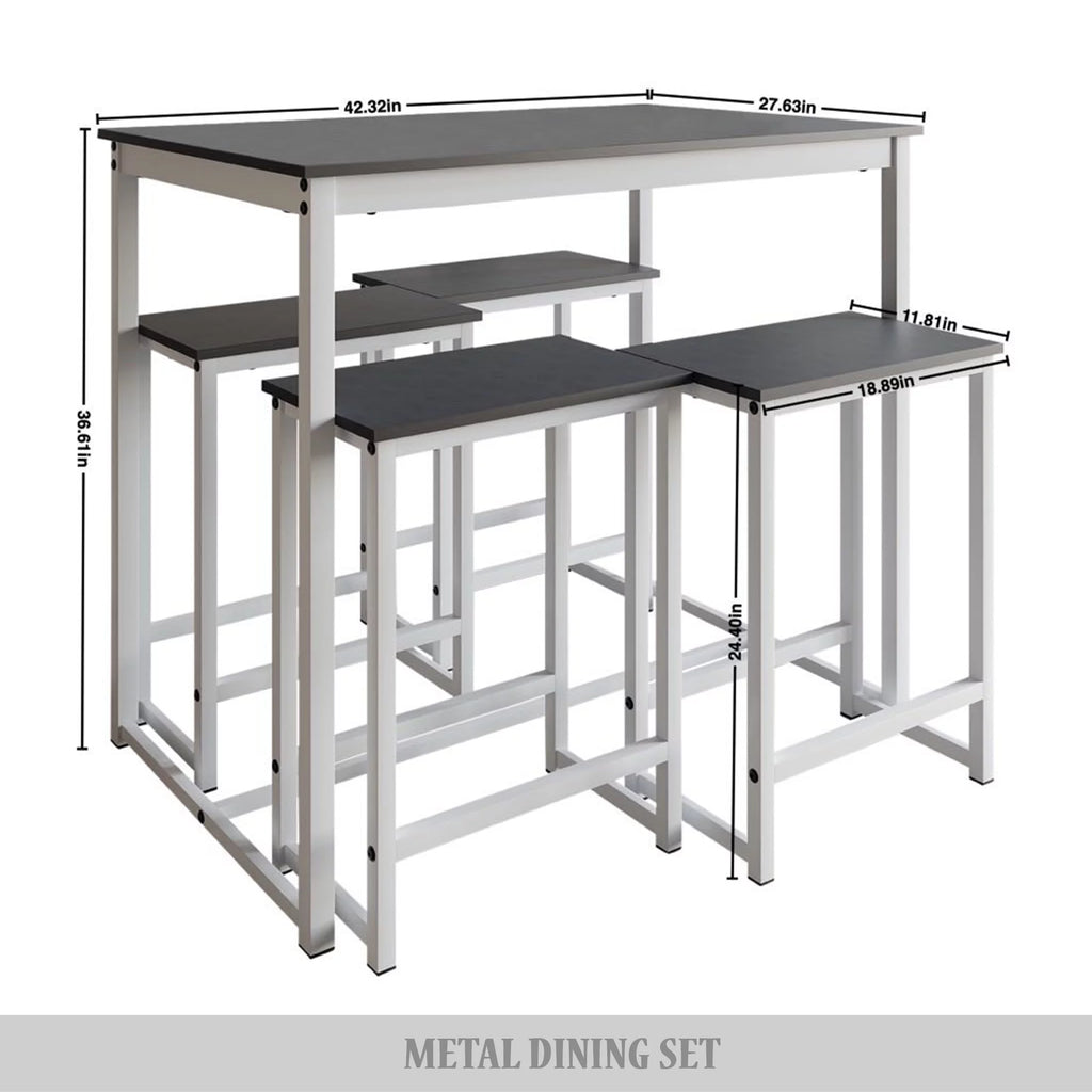 5-Piece Counter Height Metal Dining Set C91865