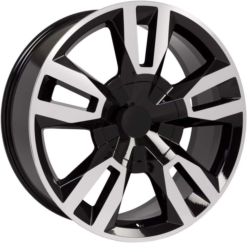 22x9 Black Machined Wheels E875584