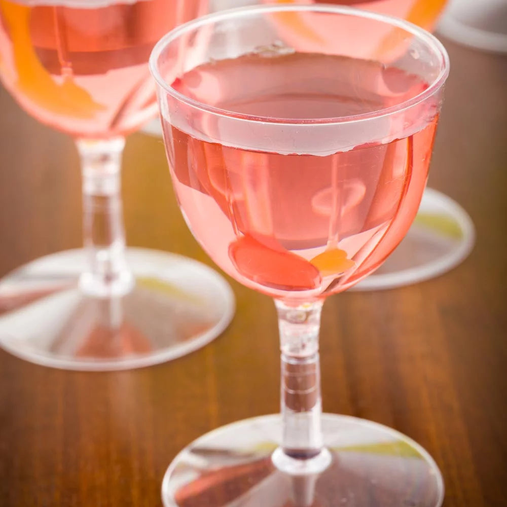 2 oz Clear Plastic Mini Wine Goblet 100 Count L559565
