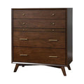 38 in. Mahogany Solid Wood Four Drawer Chest K87689