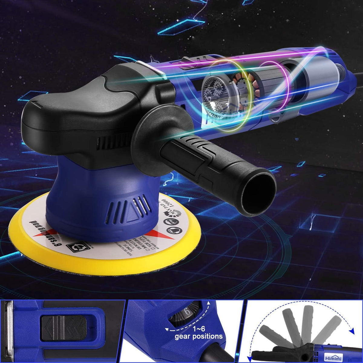 6 Inch Dual Action Car Buffer Polisher with Pads U41095