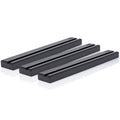 Vinyl Record Wall Mount 3 Display Ledges Solid Wood Black V5525
