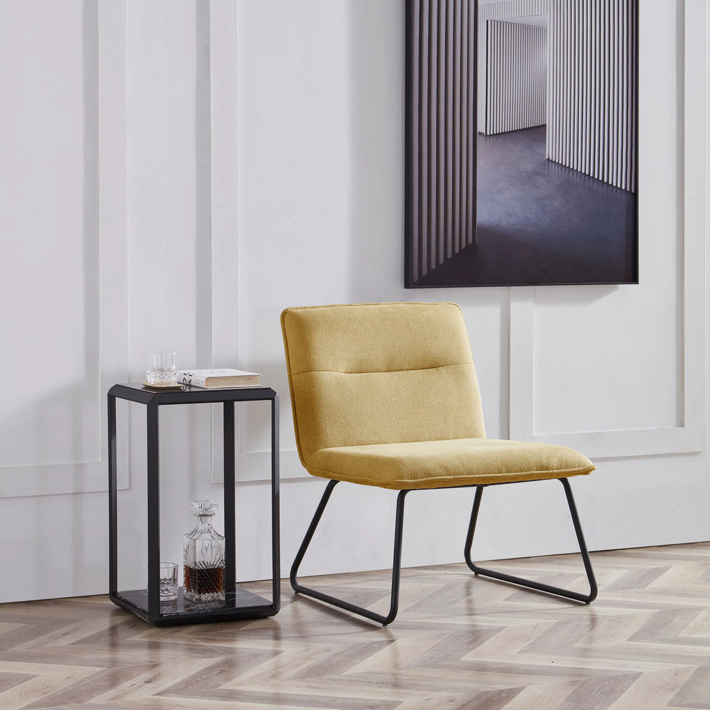 Beige Fabric Accent Chair U7111