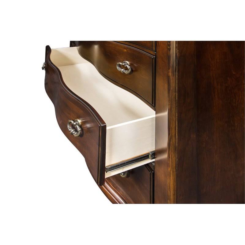 5 Drawer Chest in Brown Cherry Q17682