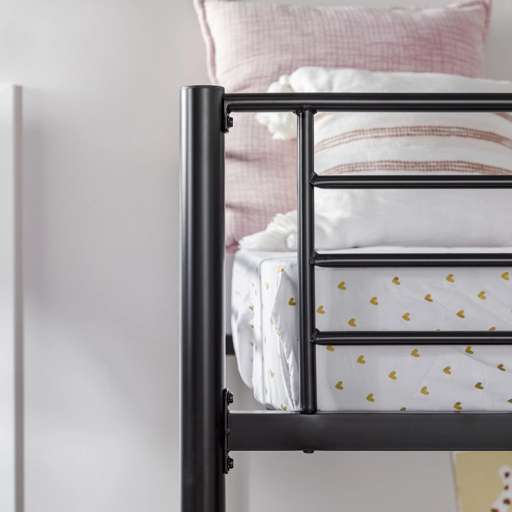 Black Twin Metal Loft Bed N3310
