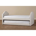 Faux Leather Upholstered Daybed with Trundle Bed I70092